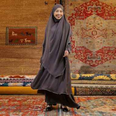 Lozy Hijab - Arumy Abaya Tunik Khimar Set (Tunic Set Rok Khimar Haji dan Umrah) Frappuccino