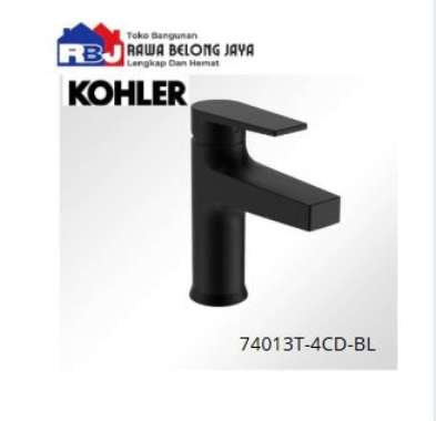 KOHLER Keran / Kran Air Wastafel Taut Hitam Cold Only / Kohler 74013T-4CD-BL Taut Kran Wastafel Blac