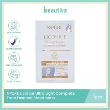 NPURE Licorice Ultra Light Complete Face Essence Sheet Mask