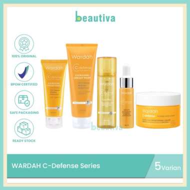 Wardah C-Defense Series | Energizing Creamy Wash - Face Mist - Serum - Mousse Moisturizer Mousse Moi
