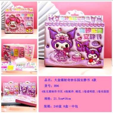 QUIET BOOK SANRIO 3D UKURAN BESAR / STIKER DIY RUMAH KARAKTER KUROMI MELODY CINAMOROL HELLO KITTY me