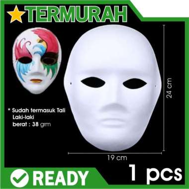 Topeng Lukis Wajah Polos Putih Pria Laki Laki