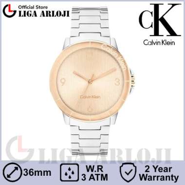 CALVIN KLEIN 25100025 Jam Tangan Wanita Analog Stainless Steel Original CK