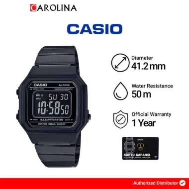 Jam Tangan Pria Casio General B650WB-1B Digital Dial Black Stainless Steel Band