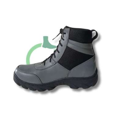 Sepatu PDH PDL Satlinmas abu-abu bahan kulit termurah gratis ongkir - 41 ukuran sepatu-45