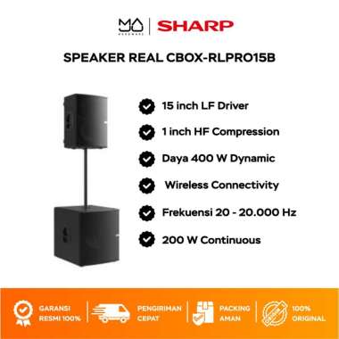 SHARP Speaker 15 inch LF Driver CBOX-RLPRO15B - Garansi Resmi