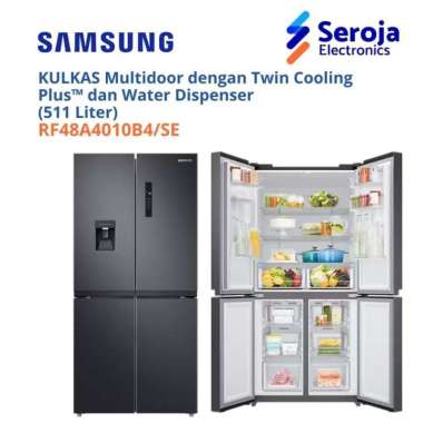 SAMSUNG Kulkas Multi Door dan Water Dispenser RF48A4010B4/SE (511 Liter)