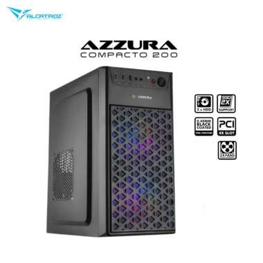 Casing Alcatroz Azzura Compacto 200 M-Atx with PSU Voltron Bronze 235 Tanpa PSU
