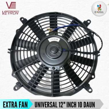 Extra Fan Universal 12" Inch Ac Mobil Radiator Condensor 10 Daun