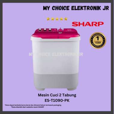 Sharp ES-T1090-PK Mesin Cuci 2 Tabung | EST 1090 PK