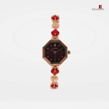 Jam Tangan Wanita - Elizabeth | Casual Strap 2203-0664 Rose-Red