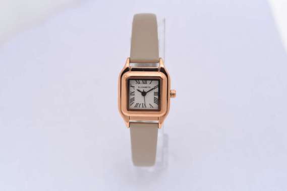 Jam Tangan Wanita - Elizabeth | Leather Strap 2200-0873 Apricot