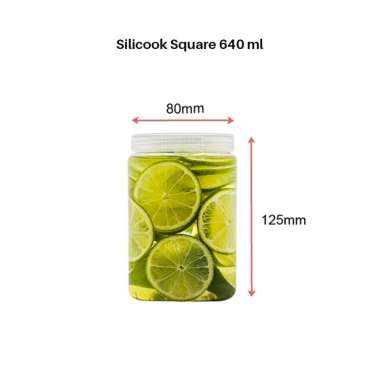 Silicook Square - Korean #1 Food Container Tempat Penyimpanan Makanan Square 640 ml