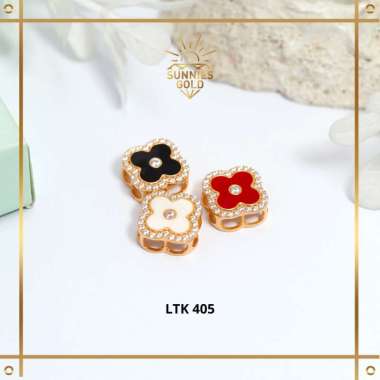 LIONTIN MODEL CLOVER LIONTIN EMAS ASLI KADAR 8K (375) LIONTIN MODEL CLOVER LTK 405 PUTIH