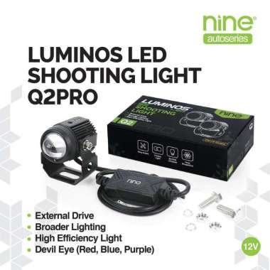 LAMPU TEMBAK SOROT LASER LED Q2PRO DEVIL NINE LUMINOS