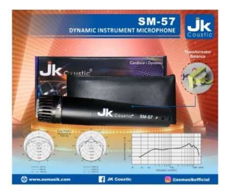 Microphone JK Mic Instrument Jk Coustic SM 57 mic Jk SM57