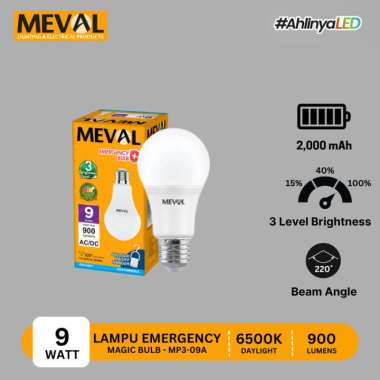 MEVAL Lampu LED Emergency Magic Bulb 9W - Putih