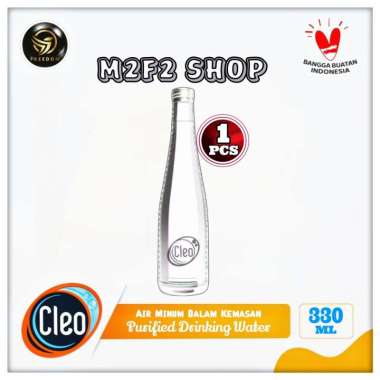 Cleo Glass Demineral Water | Air Mineral Botol Kaca - 330 ml (Kemasan Satuan)