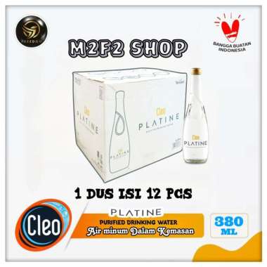 Cleo Platine Purified Drinking Water | Air Mineral Botol Kaca - 380 ml (Kemasan Karton)