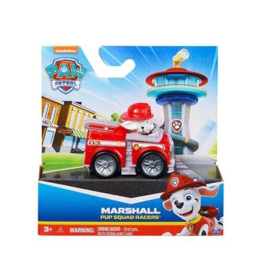 Mainan Paw Patrol Vehicle Pup Squad Racers Marshall Pup