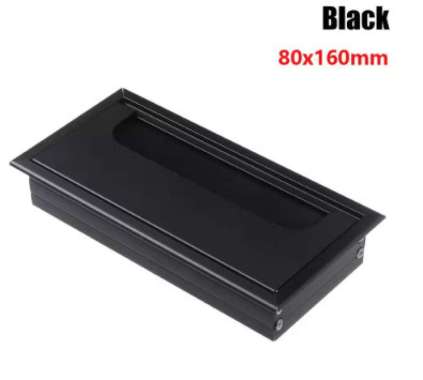 Penutup Lubang Kabel Meja Lemari Grommet Black, Ukuran 160mm