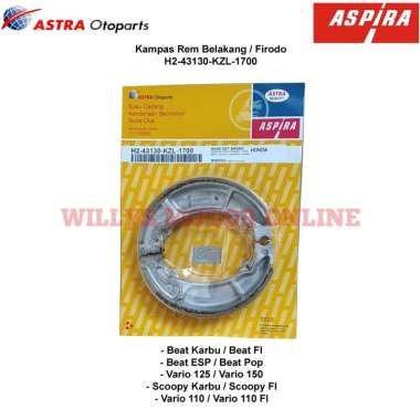 Kampas Rem Belakang Beat Vario ASPIRA / Firodo Vario