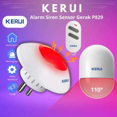 Alarm Rumah KERUI Wireless Strobe Sirine Sensor P829 Alarm Indoor Anti Maling