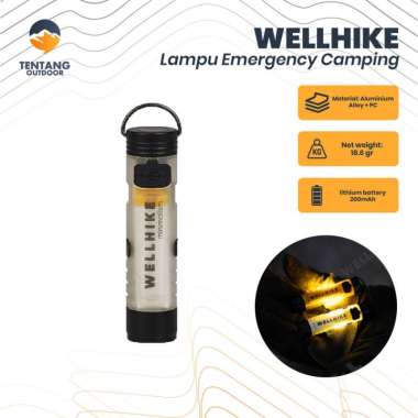 Lampu Emergency Camping WELLHIKE Lampu Darurat Mini Outdoor Hiking Putih