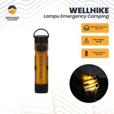 Lampu Emergency Camping WELLHIKE Lampu Darurat Mini Outdoor Hiking Orange