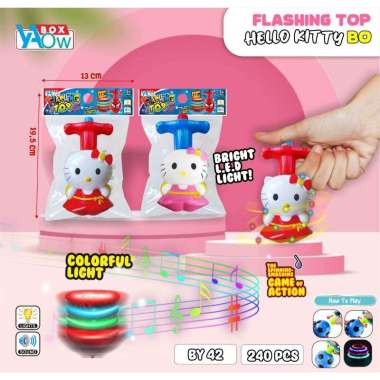 Mainan Gangsing Viral Nyala Lampu Musik Karakter/Gasing Lampu Musik BY 42