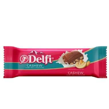 Delfi dairy milk chocolate / almond / cashew 40 gram cashew