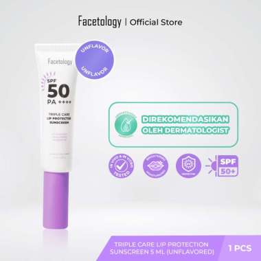 FACETOLOGY Triple Care Lip Protector SPF Sunscreen Lip SS Unflavour