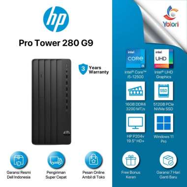 HP Pro Tower 280 G9-8M0Y5PA Ci5-12500 16GB 512GB UMA WIN 11 PRO 3YR + HP Monitor P204v
