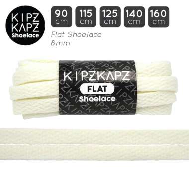 KIPZKAPZ FSP53 Tali Sepatu Pipih / Flat Shoelace [8mm] FSP53 - 115CM IVORY