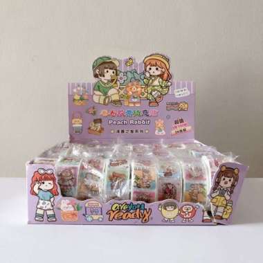 Sticker Roll Capybara Cute Girl Stiker Gulung 500pcs Cute Girl