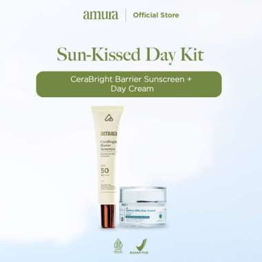 Amura - 2PCS Sunscreen SPF 50 PA+++ & Cream | CeraBright Barrier Sunscreen + HydraGlow Pro-Age Cream