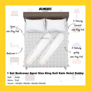 [PREMIUM] Set Bedcover + Sprei + Sarung Bantal + Sarung Guling Dobby Hotel 160 x 200