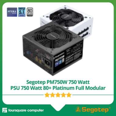 Segotep PM750W PSU Power Supply 750 Watt 80 Plus Platinum Full Modular Putih