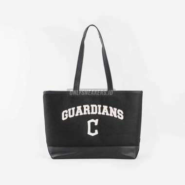 MLB VARSITY BASIC CANVAS LARGE TOTE BAG CLEVELAND BLACK