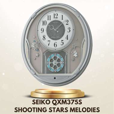 Seiko QXM375S Jam Dinding Seiko Shooting Stars Melodies In Motion Original