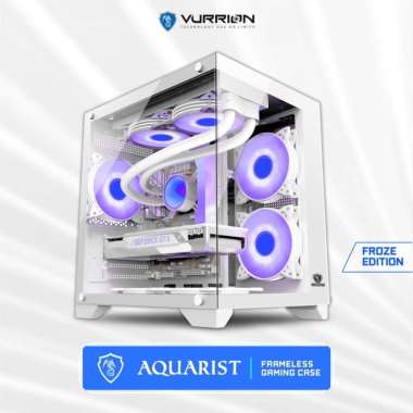 VURRION GAMING AQUARIST PC Case | Casing Micro ATX Free 5 Fan RGB Packing standar
