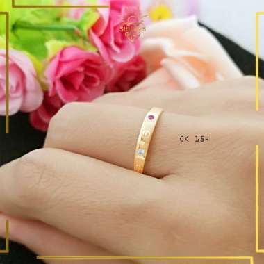 CINCIN WANITA EMAS ASLI EMAS MUDA KADAR 6K (300) CINCIN WANITA ELEGAN KODE CWK 154