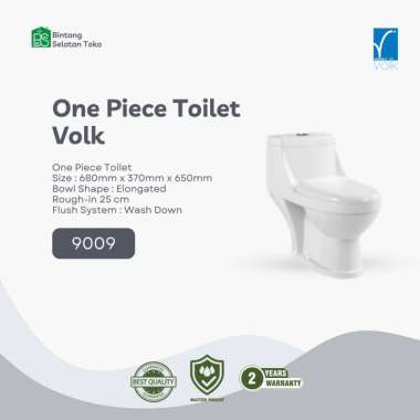 CLOSET DUDUK / MONOBLOK ONE PIECES VOLK 9009 PUTIH EKONOMIS