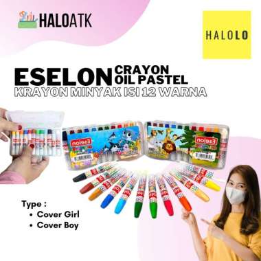 Crayon Oil Pastel Eselon Krayon Minyak Crayon Krayon 12 Warna Boy