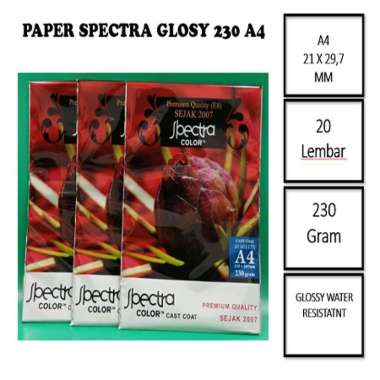 Photo paper Spectra 230gsm/ Kertas Photo Spectra A4