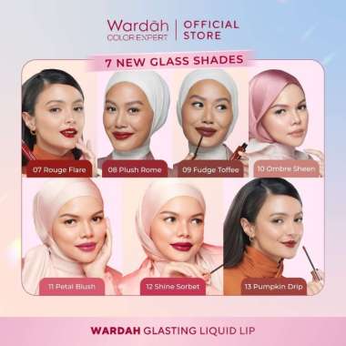 Wardah Glasting Liquid Lip 3,5gr - Pigmented Glass Color, Ringan, Tidak Lengket, Transferproof 08