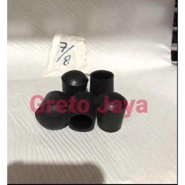 ( 7/8 ) Kaki Karet Bulat Hitam Kursi Tutup Pipa 7/8” inch inchi in Alas Meja Penutup Besi Almunium N