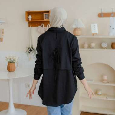 Odeca | Tied Back Top | Kemeja daily Black