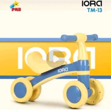 Mainan Anak Balance Bike PMB Iora TM13 Ride On TM 13 Push Bike TM-13 Blue Yellow