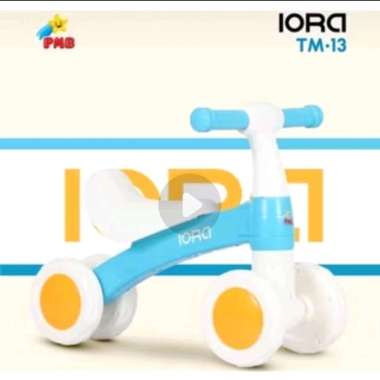 Mainan Anak Balance Bike PMB Iora TM13 Ride On TM 13 Push Bike TM-13 Blue